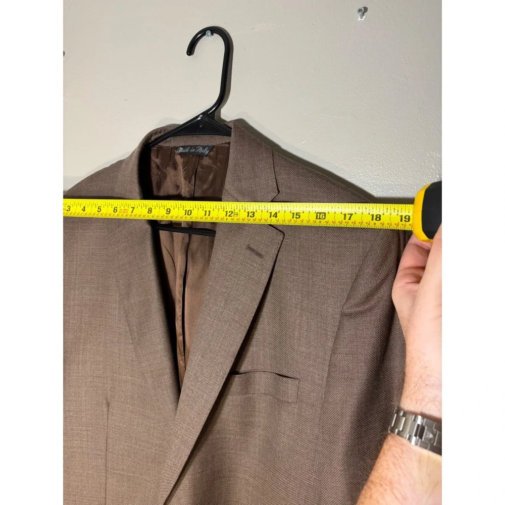Ermenegildo Zegna Wool Silk Blazer Brown 42 Regular Dino's Master Tailor Italy